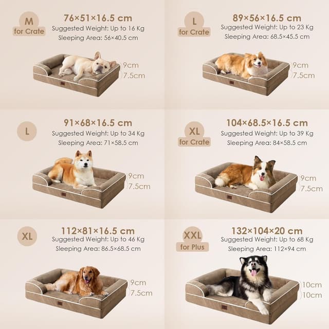 Detalle 1 de EHEYCIGA Hundebett Memory Foam 104x69 cm