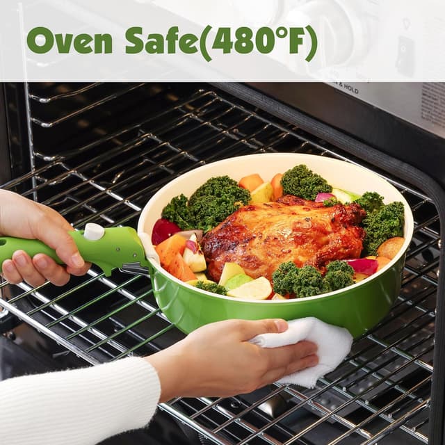 Thumbnail 6 de SENSARTE 17 Piece Ceramic Cookware Set