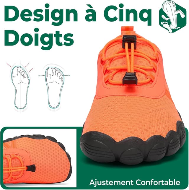 Detalle de SAGUARO Chaussures aquatiques barefoot à séchage rapide pour femmes et hommes (GR.36-48)