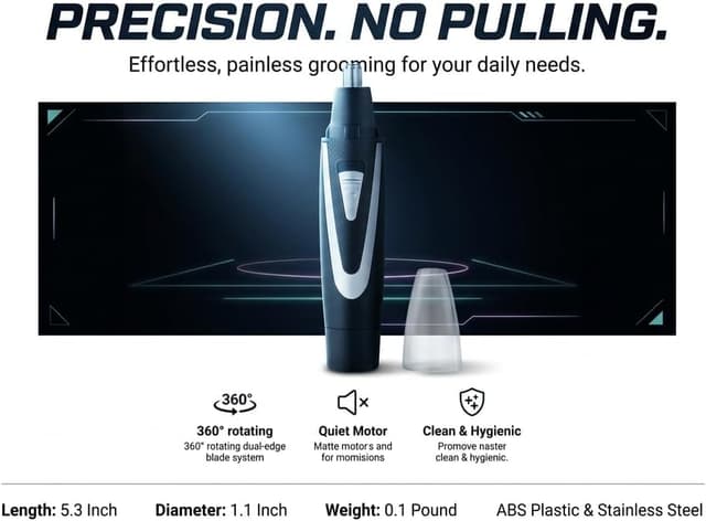 Thumbnail 5 de Ear Nose Hair Trimmer 2025, Dual-Edge Waterproof ✂