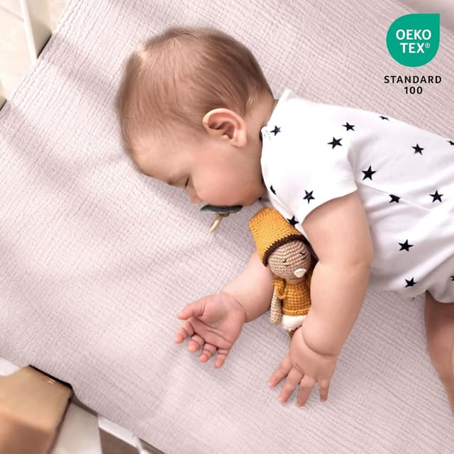 Detalle 2 de lulumoon Kinder Spannbettlaken 2er Set 60x120 cm