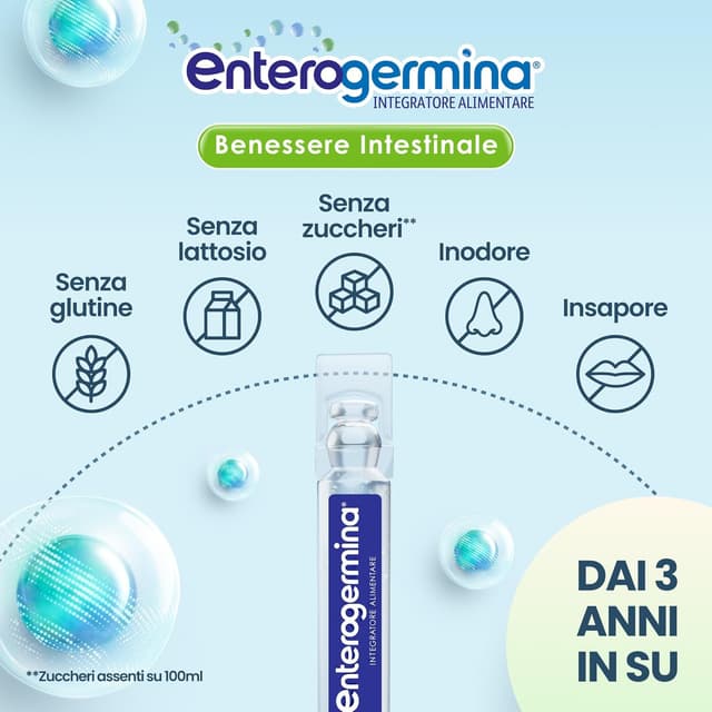 Detalle 2 de Enterogermina Benessere Intestinale, 20 flaconcini