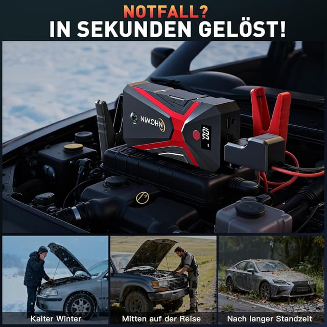 Thumbnail 2 de NHOWIN 4000A Starthilfe Powerbank 20.000 mAh đźš—