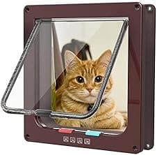 Detalle de Chatière Classique à fermeture manuelle – 4 options, coloris marron (M-19)