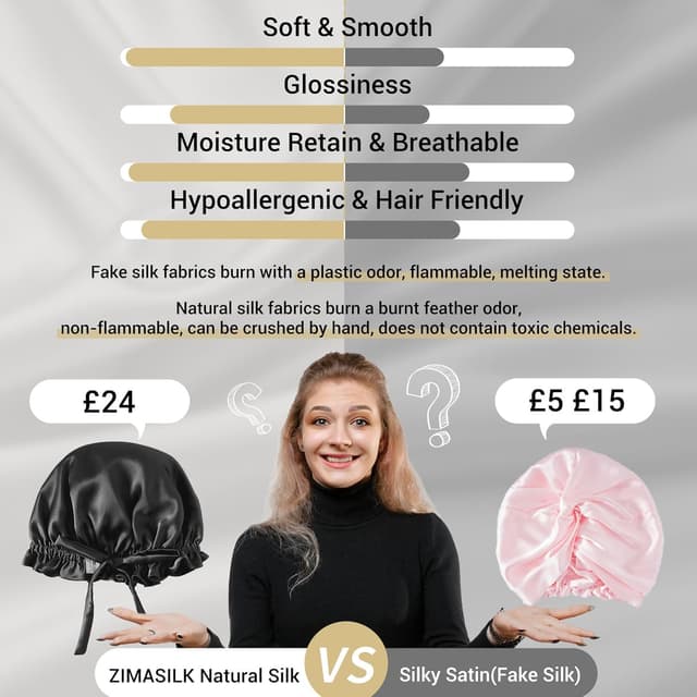 Thumbnail 3 de ZIMASILK Mulberry silk hair bonnet, 21–23 in