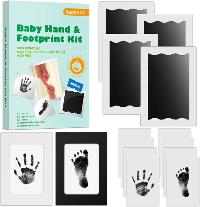 Detalle de Nabance Baby Footprint & Handprint Kit 0–6 months 🖼