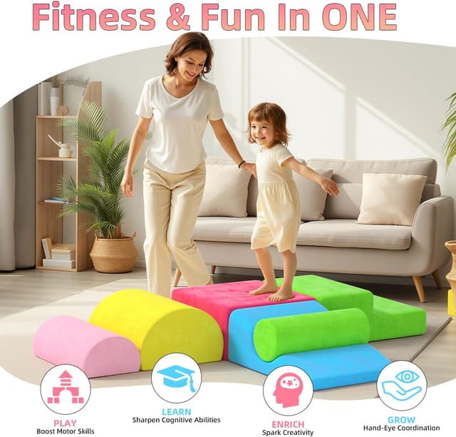 Thumbnail 6 de cjdropshipping 8 Piece Toddler Climbing Blocks soft play set