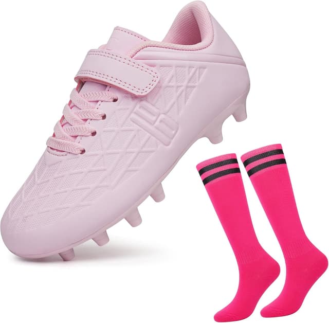 Thumbnail 6 de brooman Kids Firm Ground Soccer Cleats with Soccer Socks (Boys & Girls)