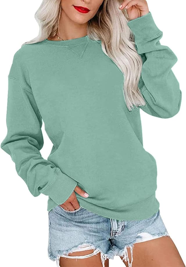 Detalle de VIGVAN Damen Sweatshirt Pullover Rundhals