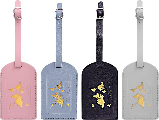 Thumbnail 2 de 4Pcs Gepäckanhänger Premium PU