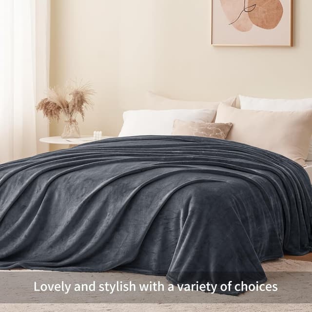 Detalle de Aisbo Kuscheldecke 220x240 XXL Dunkelgrau