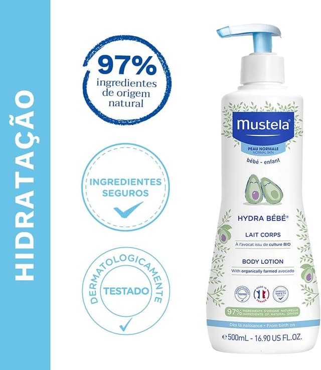 Detalle de Mustela Hydra Baby Creme (CRP500ML) – spendet Feuchtigkeit und verfeinert das Hautbild