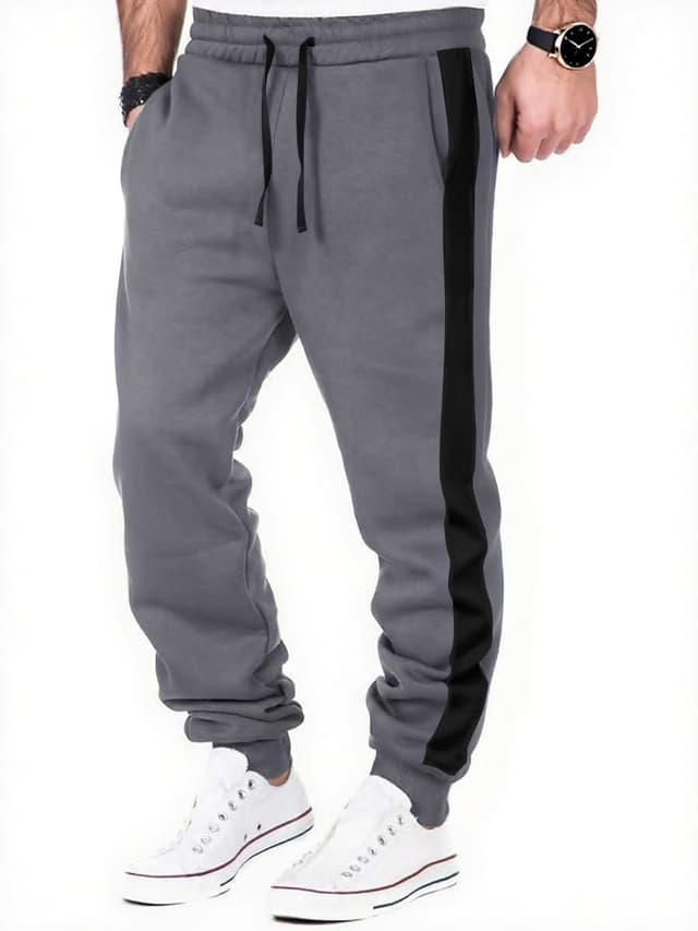 Detalle de HMIYA Jogginghose Herren aus Baumwolle mit Taschen und Seitenstreifen