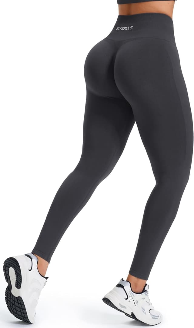 Detalle de JOYSPELS Damen Scrunch Seamless Sportleggings für Gym, Yoga & Joggen