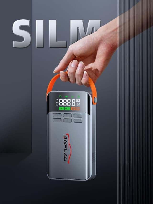 Thumbnail 5 de Car Battery Booster Jump Starter with 150PSI Air Compressor,8-IN-1 5500A Jump Starter Power Pack Portbale(All Gas/12L Diesel/Hybrid),21800mAh Car Starter Power Bank with Jump Leads,Flashlight
Car Battery Booster Jump Starter with 150PSI Air Co…