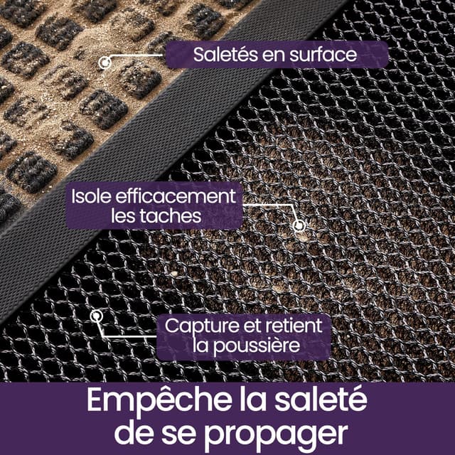 Detalle de DEXI Paillasson extérieur 80 x 120 cm