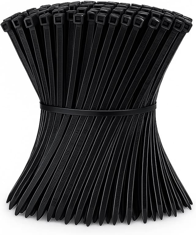 Imagen de SUPERFA Kabelbinder-Set 500 Stück, schwarz – selbstsichernd 300 mm x 4,8 mm für Kabelmanagement en OfertitasTOP