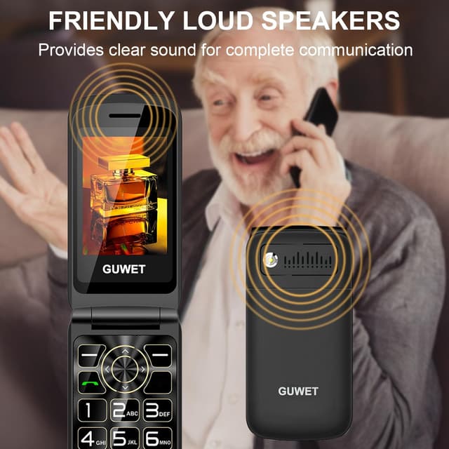 Thumbnail 5 de Guwet 2G Big Button Flip Phone Elderly
