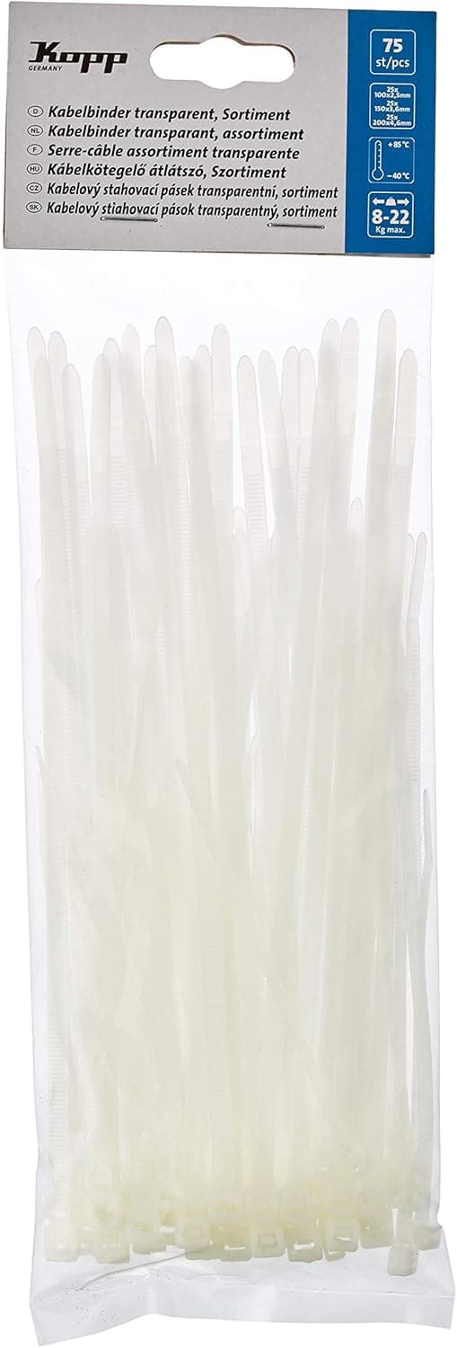 Detalle de Kopp Kabelbinder Sortiment 356800097 75 Stück