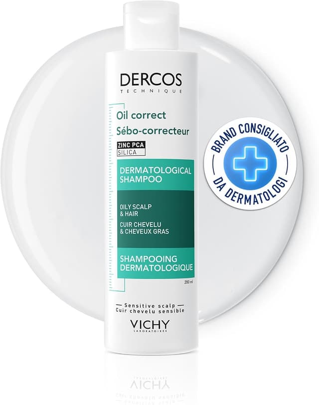 Detalle de Vichy Dercos Shampoo Sebo Regolatore Trattante per Capelli Grassi, 200 ml