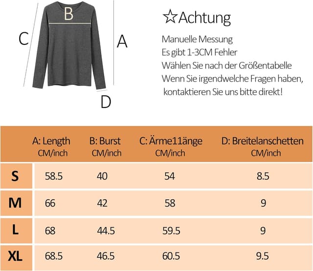 Thumbnail 6 de LiKing Maglietta donna a maniche lunghe con scollo tondo in cotone (3 pack) 6151