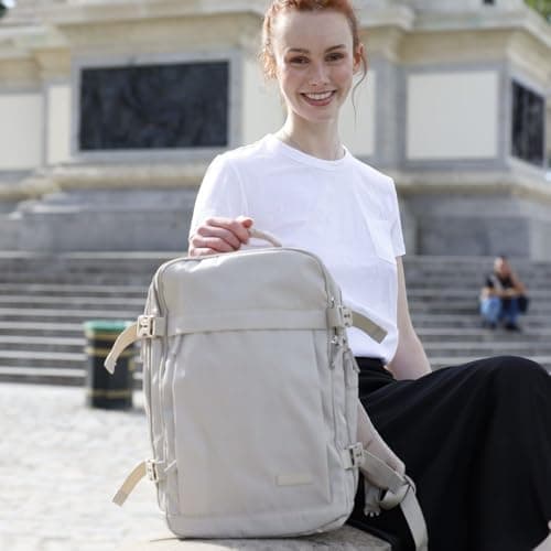 Thumbnail 6 de RAYKONG Mochila Cabina Ryanair 40x20x25 cm (20 L) impermeable para portátil de 14” en color khaki