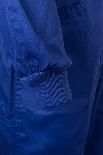 Detalle de Velilla 214 Mono modelo italiano azulina talla 52 con cierre asimétrico y doble cursor