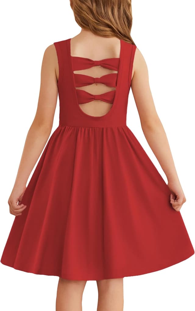 Thumbnail 6 de Robe sans manches enfant Arshiner avec nœud papillon dans le dos (3 à 14 ans)