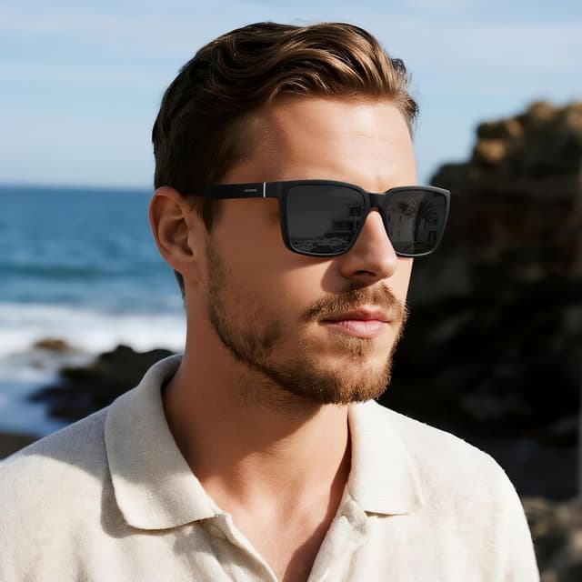 Detalle de gesruny Polarisiert-Sonnenbrille mit UV400 – Retro-Vintage Sonnenbrille für Herren & Damen (Unisex)