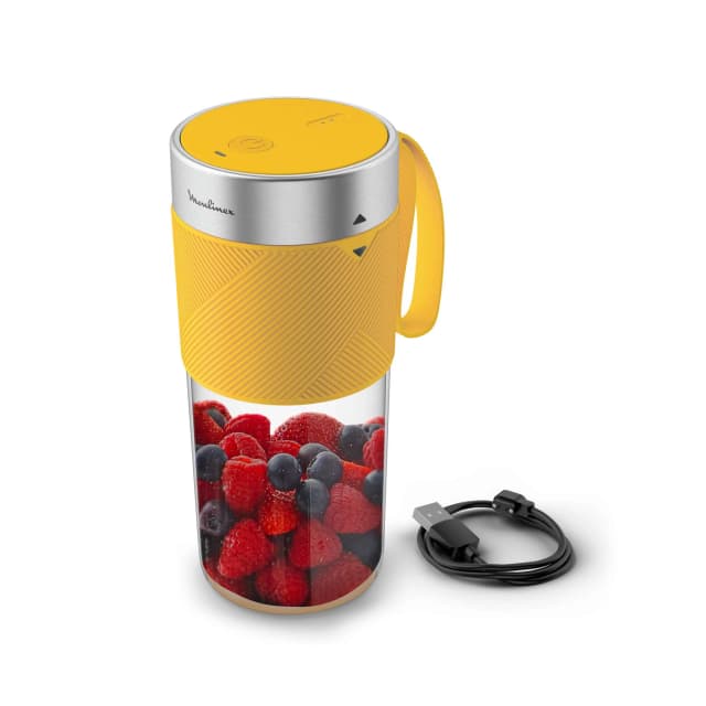 Detalle de Moulinex Lightmix batidora portátil 300 ml, hasta 11 usos por carga 🥤