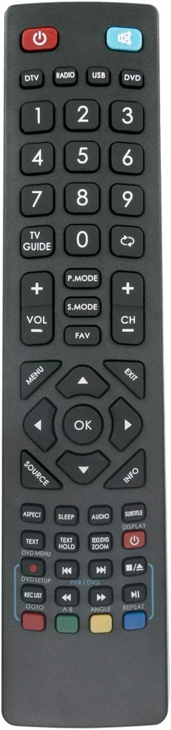 Detalle de VINABTY replacement remote control for Sharp LC-24DHF4011K and compatible Bush BUS-236/207O-GB-3P-EGDPS-UK DLED50UHDHDRS