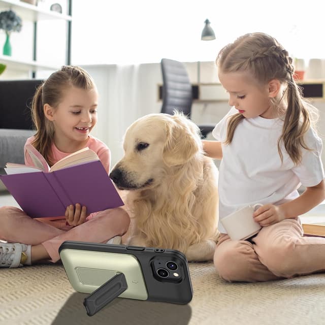 Thumbnail 6 de Gritup iPhone 13 Gold phone case with sliding card slot, kickstand and 2 HD screen protectors