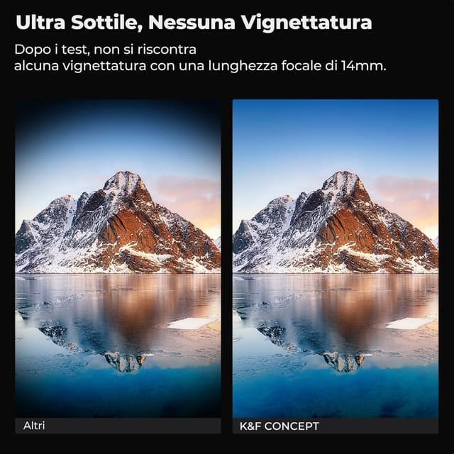 Detalle 2 de K&F CONCEPT filtro UV 82mm con tappo e panno in microfibra, vetro ottico ultra sottile a 18 strati