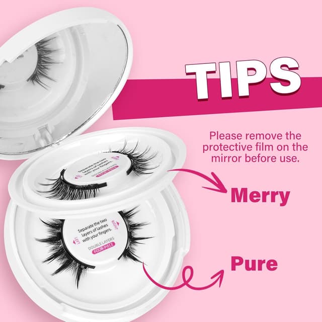 Thumbnail 6 de PRO LASHBEAUTY Magnetische Wimpern „Magnet Lashes“ mit 4 Magnetpunkten, 2 Paar (Merry + Pure)