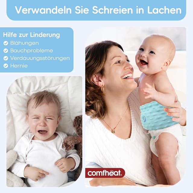 Detalle de Comfheat Koliken- & Gas-Relief Heiz-Tummy-Wrap für Babys (0–3 Jahre), blau