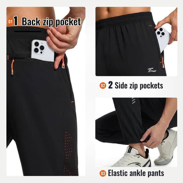 Detalle 2 de LUWELL PRO Mens track pants with reflective strips