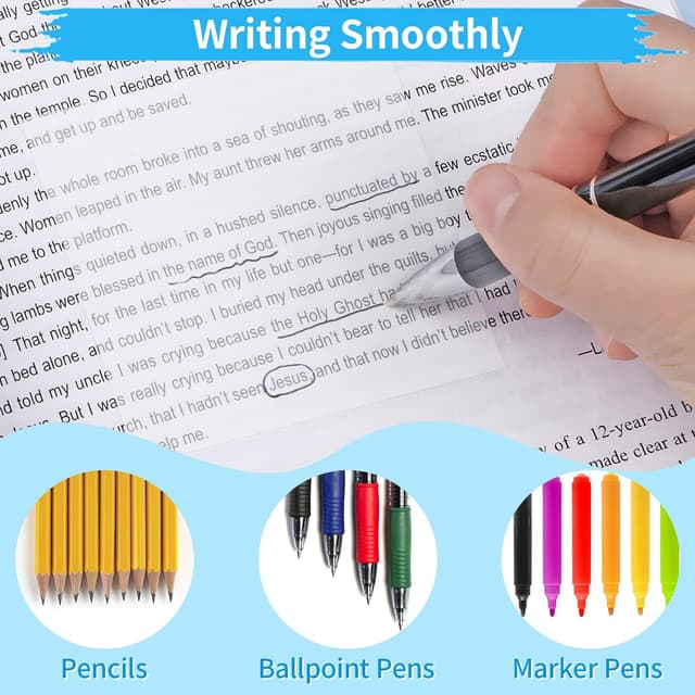 Detalle de Transparente Haftnotizen (PET, wasserfest, wiederbeschreibbar) – 400 Blätter in vier Größen