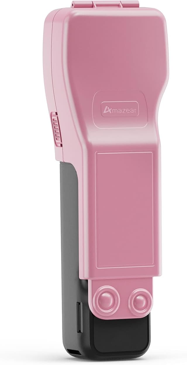 Detalle de AMAZEAR custodia protettiva per DJI Osmo Pocket 3 con copriobiettivo, rigida con rivestimento morbido (rosa)