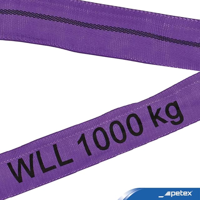 Detalle de PETEX Sangle ronde violette, charge maximale 1000 kg, conforme DIN EN 1492-2