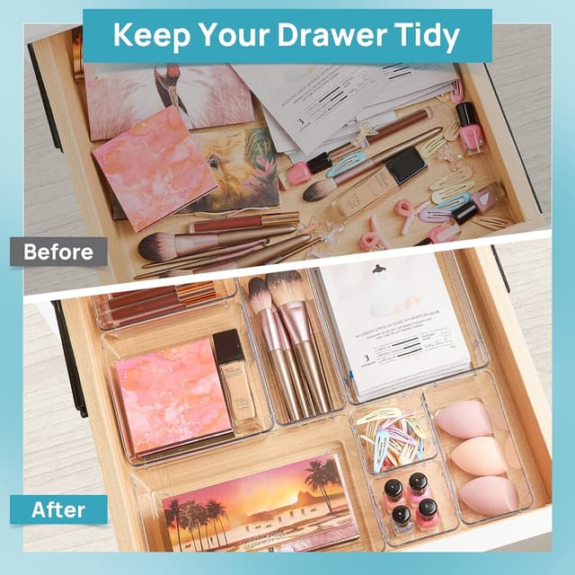 Detalle 2 de Vtopmart 44-piece Drawer Organizer Set for Makeup