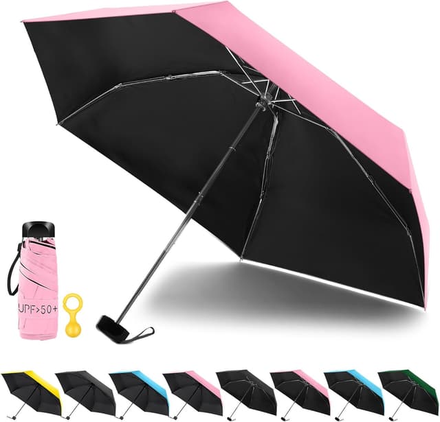 Detalle 2 de Vicloon Mini Ombrello Portatile Pieghevole antivento con protezione UV