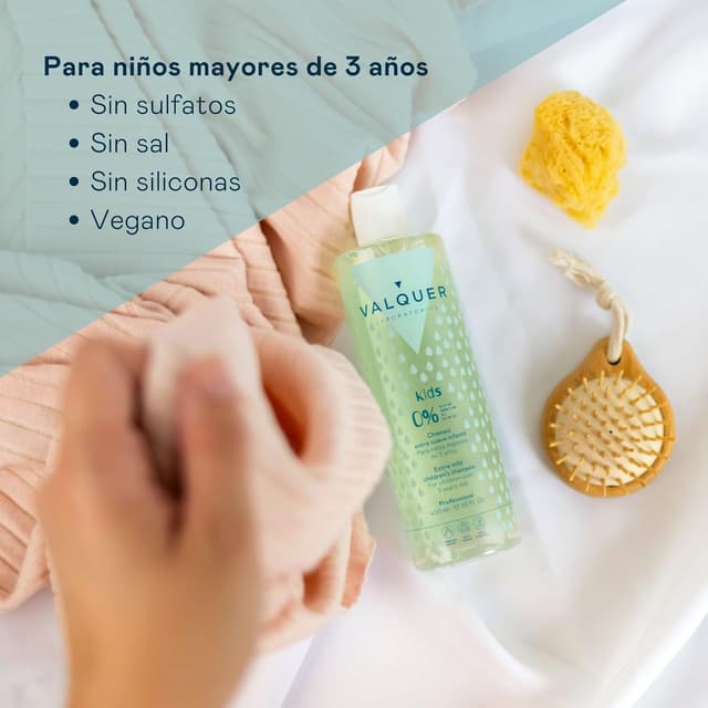 Detalle de Valquer Champú Infantil Escolar Vegano 400 ml