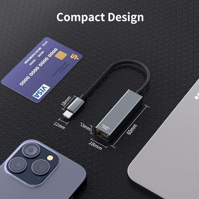 Thumbnail 5 de USB C Ethernet Adapter Thunderbolt RJ45 1 Gbit
