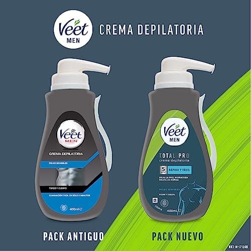 Detalle 1 de Veet Crema Depilatoria Hombre Piel Sensible 400 ml