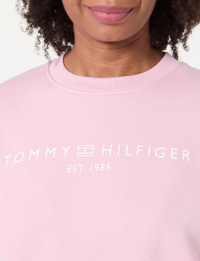 Detalle de Tommy Hilfiger Adaptive Damen Pullover-Sweatshirt mit Corp-Logo (Ww0ww47831)