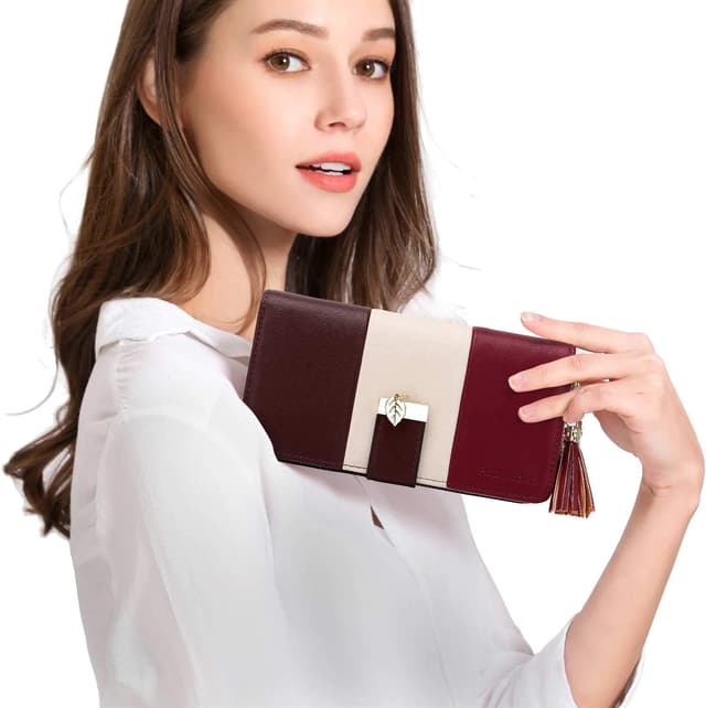 Detalle 1 de Pomelo Best RFID Women’s Wallet with 12 Card Slots, Coin Pocket and Zipped Compartments