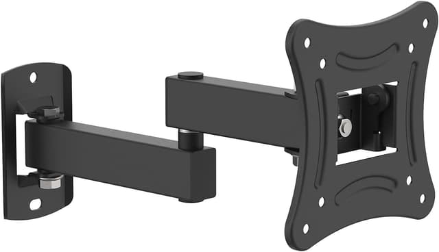Detalle de GRIFEMA GB1009-1 TV Wall Bracket for 10–27 inch TVs (VESA 75x75 to 100x100), up to 15kg, tilt & swivel, black