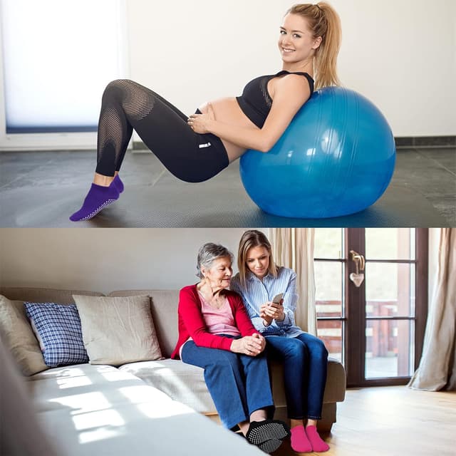 Detalle de Yoga-Socken Damen 4 Paar 35-43