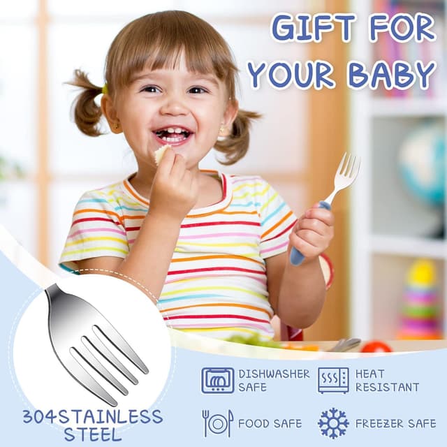 Detalle de MEETOZ toddler forks, 6 piece set