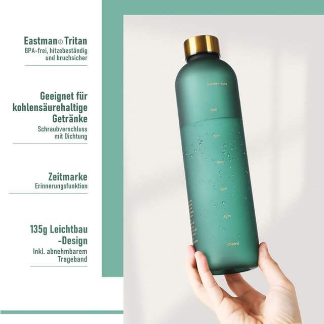 Detalle de Opard Trinkflasche mit 1 L, BPA-frei